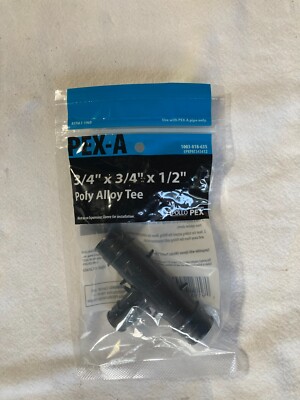 Apollo EPXPAT343412 PEX-A 3/4'' x 3/4'' x 1/2'' Poly Alloy Barb Reducing Tee