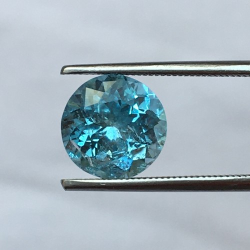 Stunning aquamarine round cut gemstone good blue color 2.20 carat - Picture 2 of 4