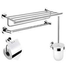Bathroom Set 4pcs Luxury Antique Bronze Bathroom Hardware Stainless Steel Toilet