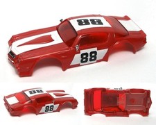 1980 Ideal TCR Chevy Camaro Z-28 Red  White 88 Slot Car Body4680-5