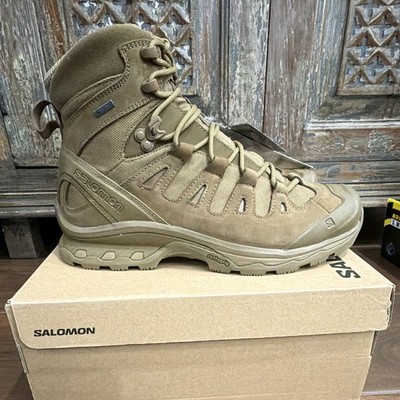 Salomon GORE-TEX Hiking Boots Beige Lace-Up US 9.5 Medium Quest 4D GTX Forces 2