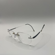 Silhouette 7719 10 6052 Rimless Rimless Eyeglasses Silver Black Frame Austria