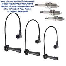 Spark Plug Cap Wire Set For Kawasaki KAF820 Mule PROFX #21150-0013 92070-0048