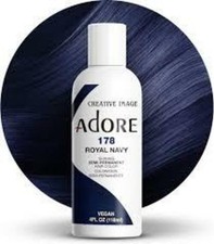 Adore Semi Permanent Hair Color 178 Royal Navy  Vegan  Cruelty 4 FL 1 PCS
