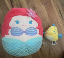 Disney The Little Mermaid Ariel Flounder Plush Set Small 6-14 in 2021