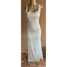 Simple Square Neck Wedding Dress - Satin Floor Length Bridal Gown Elegant