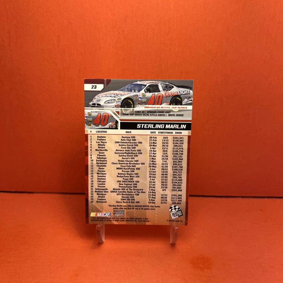 2006 Press Pass Sterling Marlin #23 EX🦄 - Image 2 of 2