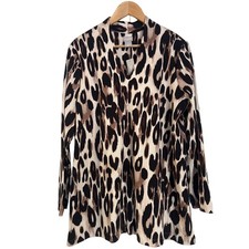 Chico  s Tunic Large Size 2 Cheetah Print Nwt