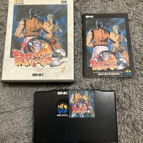 SNK Neo Geo Neogeo AES ROM Console System with 4Games Tested Used