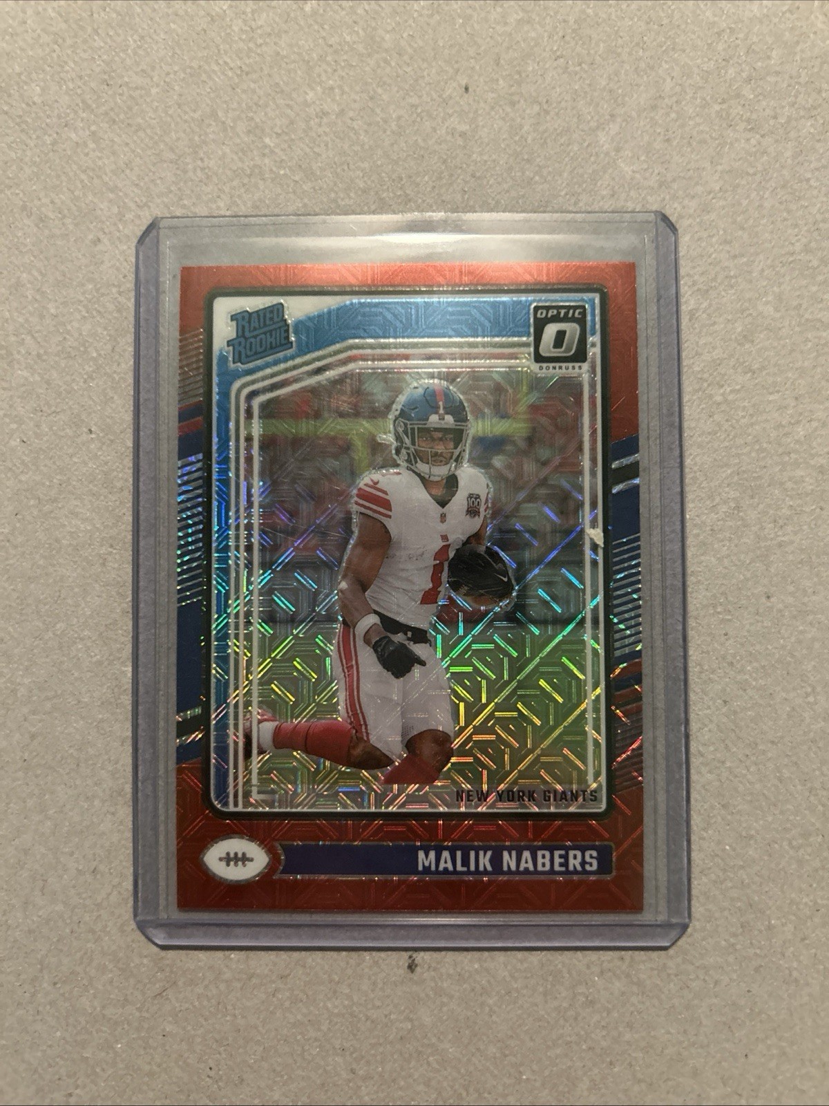 2024 Panini Donruss Optic - Rated Rookie Malik Nabers #271 Red Mojo Prizm (RC)