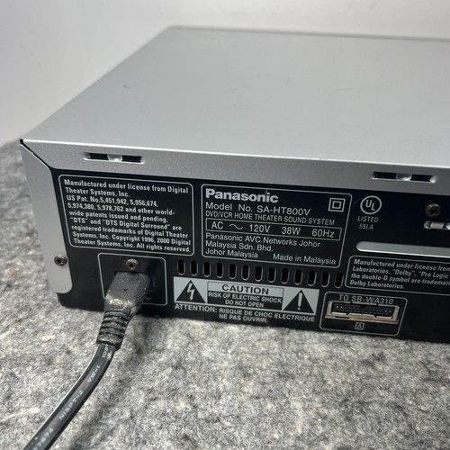 Panasonic SA-HT800V DVD/VCR Home Theater Sound System Tested No Remote - Picture 7 of 9