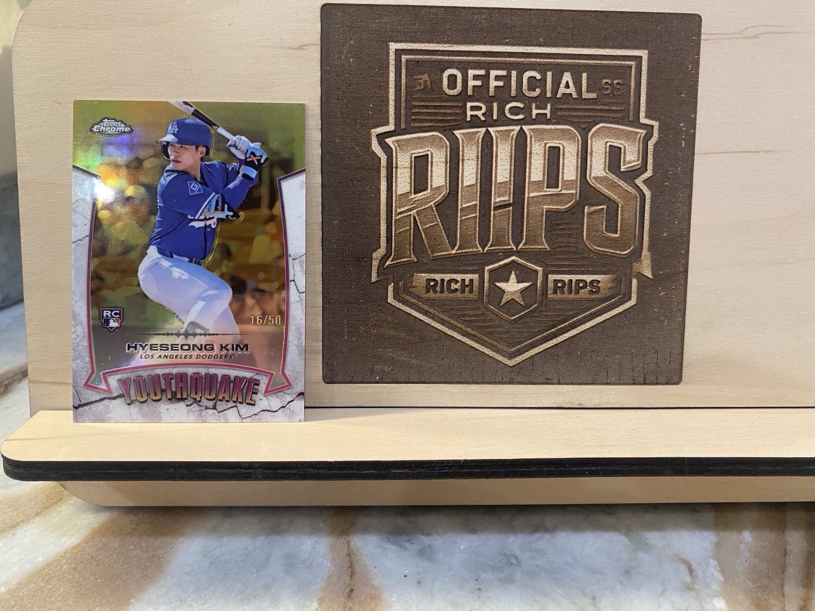 2025 Topps Chrome - Youthquake Hyeseong Kim #YQ-3 Gold Refractor /50 (RC)