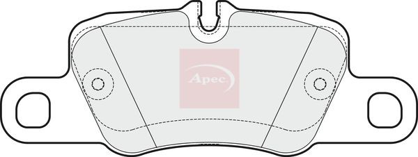 Brake Pad Set For Disc Rear Brembo System Fits Porsche Panamera APEC PAD1725