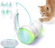 Remote Control Cat Toy with Auto Mode - Interactive Cat Toy Feather for Indoor,