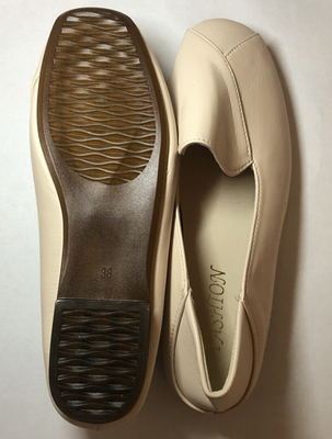 #ad TALBOTS Women’s Beige Slip On Faux Leather Flats Round Toe US 7 EU 38 $26.99