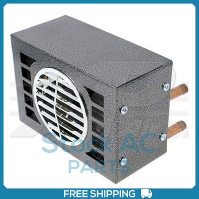 A/C Heater Core for 9 1/2'' x 6 1/2'' x 7'', 12 Volt, Rear Exit Fittings