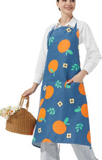 Cotton Linen Baking Plus Size Aprons for Women with Pockets Kitchen Cooking