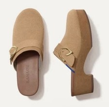 New 199 ROTHY'S Sz 10 The Classic Buckle Clog Butternut Brown Comfort Slip On