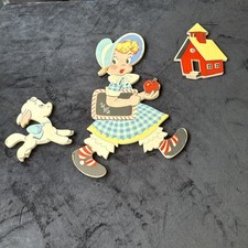 Mother Goose Pin-Ups VTG 1950s Dolly Toy Co Mary Had A Little Lamb Nursery Decor