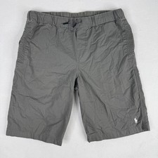 Polo Ralph Lauren Shorts Boys XL 18-20 Gray Chino Elastic Waist 9.5" Casual