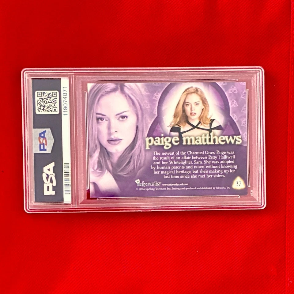 2004 Inkworks Charmed Paige Matthews #37 PSA 6 EX-MT | Rose McGowan - Image 2 of 3
