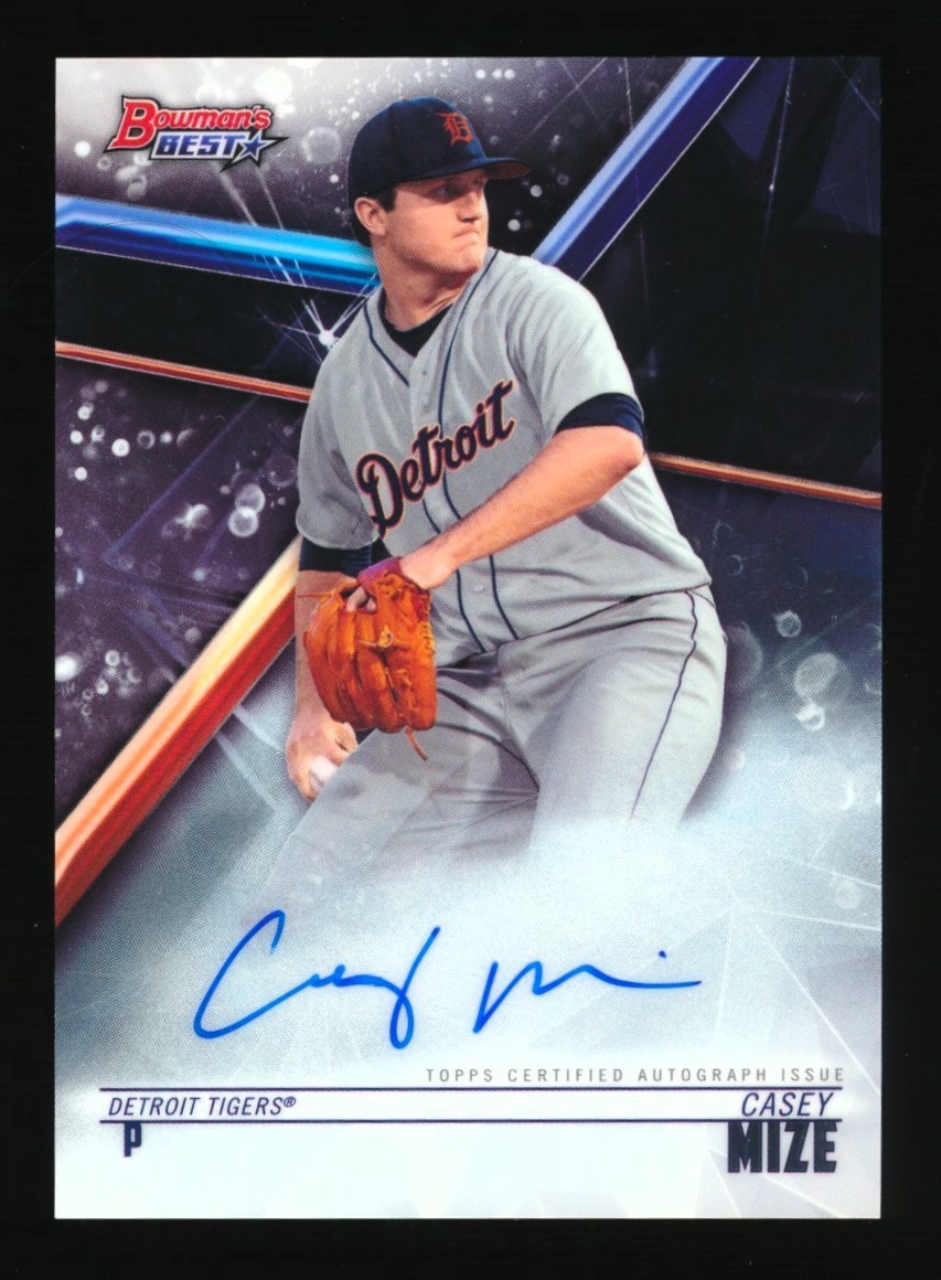2018 BOWMAN'S BEST CASEY MIZE BEST OF 2018 AUTOGRAPH AUTO #B18-CM DETROIT TIGERS