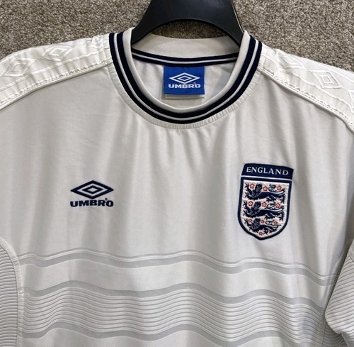 Vintage Umbro England 1999/2000 Home Kit WC Soccer Jersey Mens Size XL - Picture 15 of 15