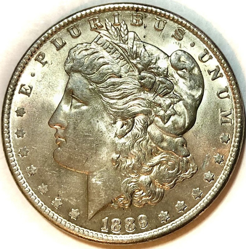 1889 P Morgan Silver Dollar $1 BU Brilliant Uncirculated