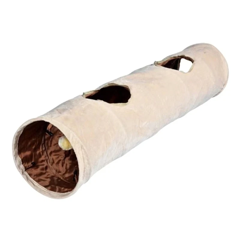 Cats Tunnel Tube Collapsible Tunnels for Pet Peeking Hole for Hide-and-Seek