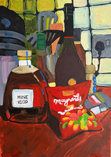 ?Essentials? 2026 Original Still Life Painting on A3 Canvas Board in Acrylic