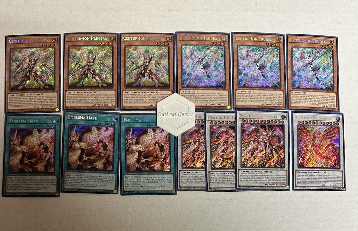 Yugioh Centur-Ion Deck Core MP24 (SECRET RARE MISPRINT) + Crimson