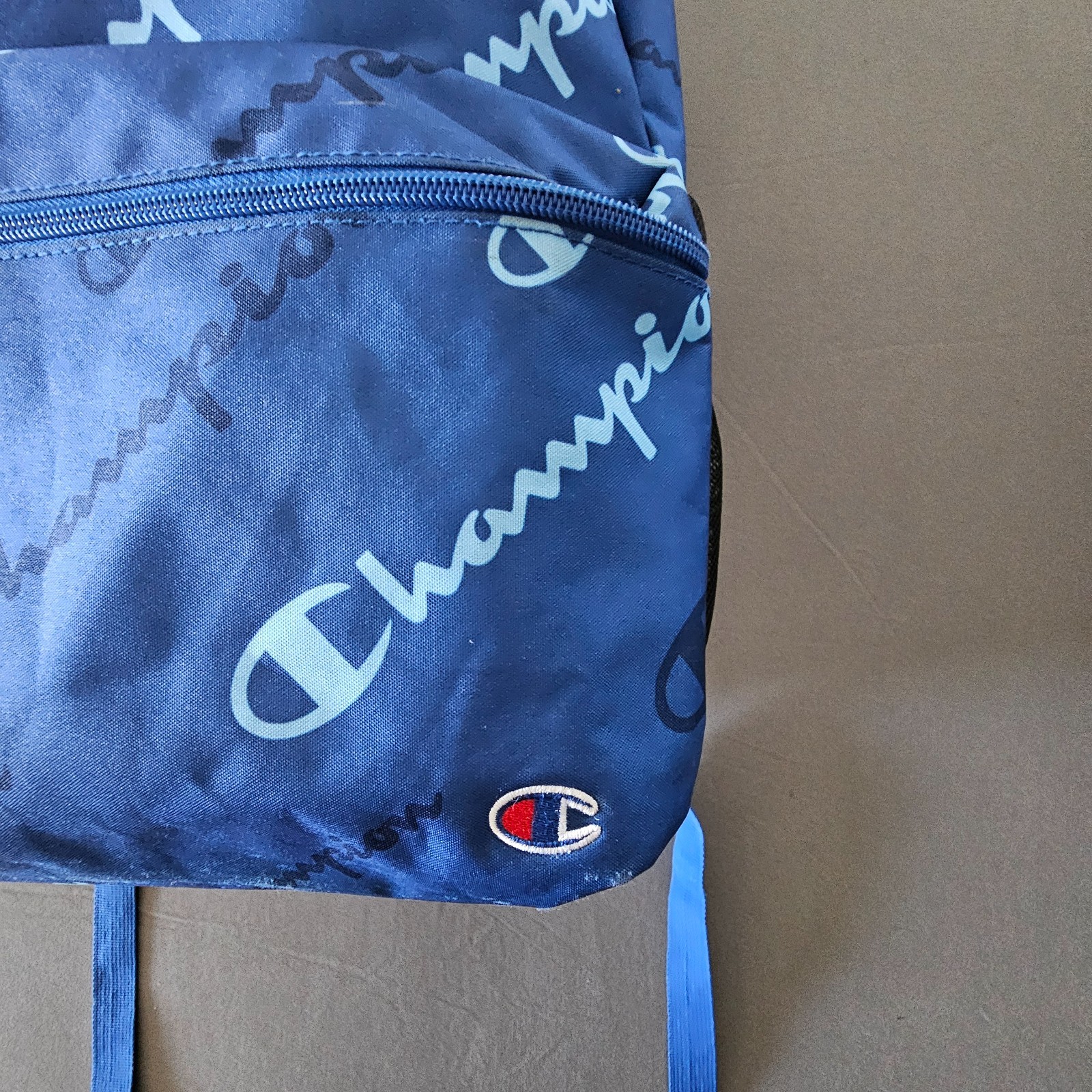 Champion 15” Backpack Blue Script Logos Laptop Sl… - image 2