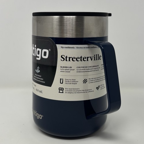 Contigo 14 Unzen Streeterville Edelstahl Kaffeebecher BLAU Vakuumisolierung Neu - Bild 2 von 8