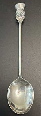 1 x Vintage EPNS Scottish Souvenir Thistle Teelöffel 10 cm lang