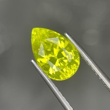 3.8 Ctw Neon Yellow Yttrium Aluminum Garnet YAG Pear, 10.7 x 7.3 mm 