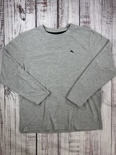 Tommy Bahama Shirt Mens Large Gray Long Sleeve Waffle Knit Thermal