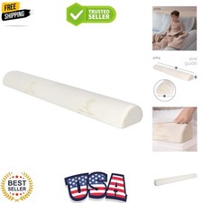 Bed Bumper Toddler Foam Bed Rail with Bamboo Washable Cover and Non-Slip Hypo...