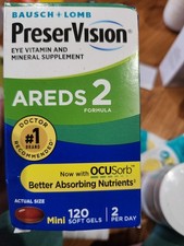 PreserVision AREDS 2 Eye Vitamin Mineral Supplement - 120 SOFT GELS- EXP: 2026