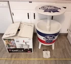 pabst blue ribbon Keter Modern Cool Bar Outdoor Ice Cooler 7.5 Gallon Capacity.