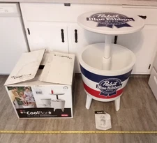 pabst blue ribbon Keter Modern Cool Bar Outdoor Ice Cooler 7.5 Gallon Capacity.