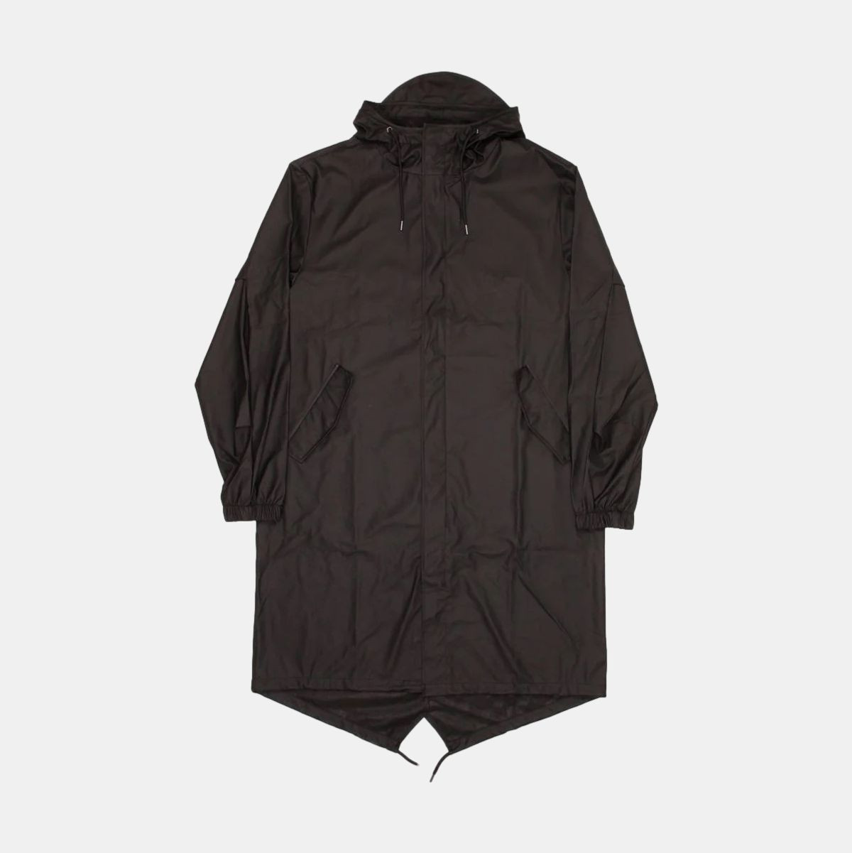 Rains Fishtail Parka / Size S / Mid-Length / Mens / Black / Polyurethane