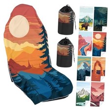 Hahafelt Pack Car Seat Towel Covers with Storage Bag 63 x 32 Inch 1 Sedona