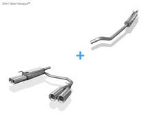 Fox Duplex Komplettanlage ab Kat Opel Tigra A 2x90 rund mit Abs.