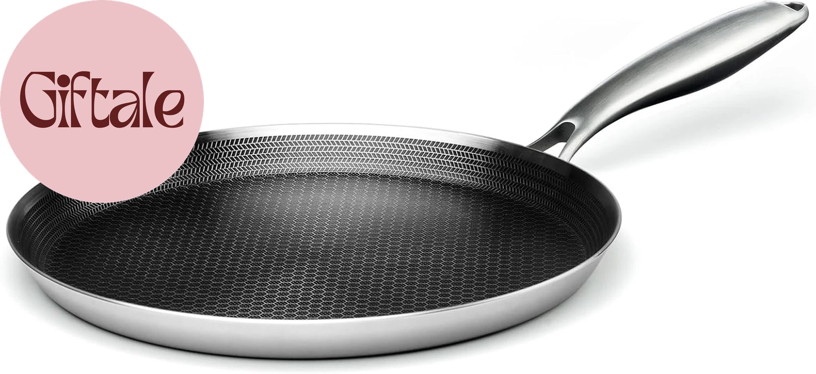 Stainless Steel Crepe Pan - 11Inch Nonstick Crepe Pan, Stainless Steel Honeycomb