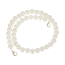 Imitation Pearl Purse Strap, 28" Handbag Chain with Lobster Clasp, 16mm