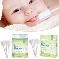 30pcs Disposable Infant Toothbrush Coating Gauze Tongue Cleaning Brush