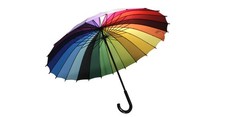 Rainbow Umbrella-Full Size 24 Rib Multicolore...