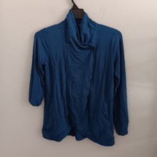 Susan Graver Weekend Jersey Knit Crossover Cardigan - Sz Small 725025