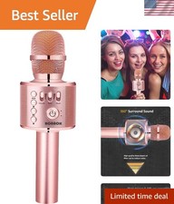 Portable Bluetooth Karaoke Microphone for Kids  Adults - Echo Control Feature