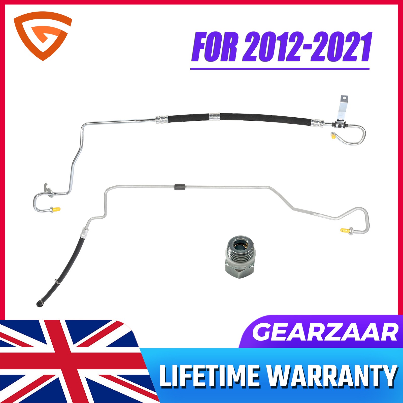 2× High & Low Pressure Power Steering Pipe For Ford Transit 2.2 12-2021 6742740